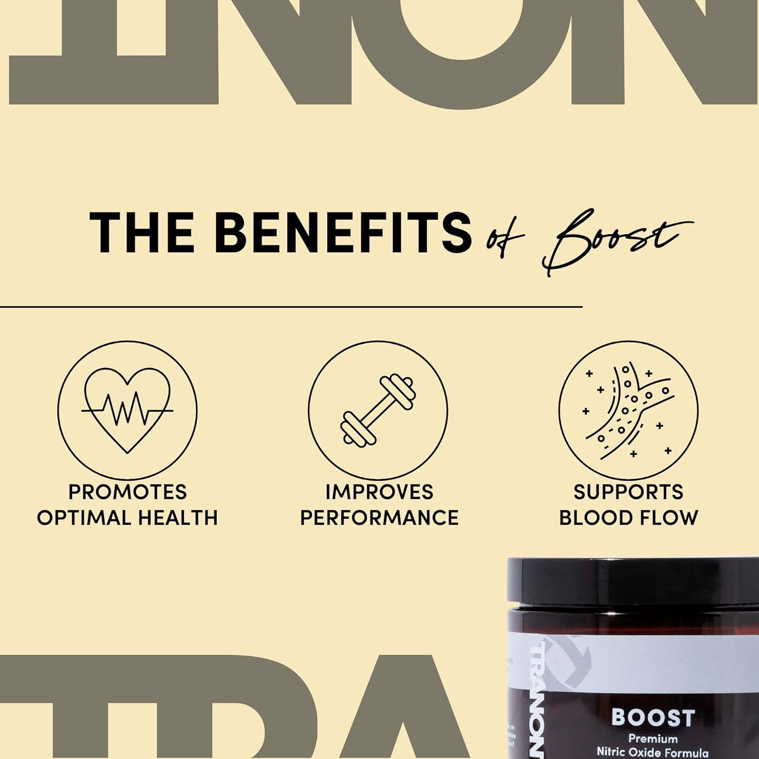 Tranont Boost Nitric Oxide Supplements for Peak Performance & Energy - L-Arginine, Antioxidants - 60 Capsules