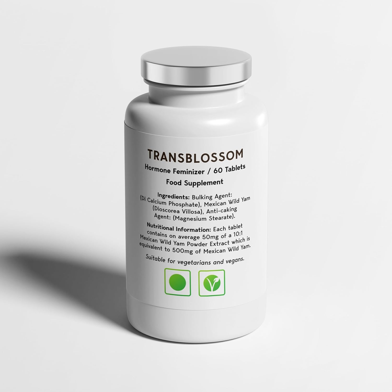 TransBlossom Feminizer Pills - Hormone MTF Transformation 60 Tablets for Wellness on Every Journey