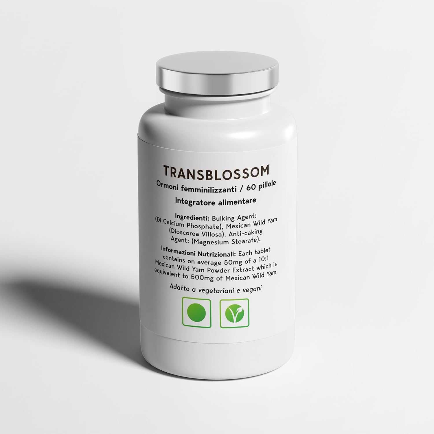 TransBlossom Feminizer Pills - Hormone MTF Transformation 60 Tablets for Wellness on Every Journey