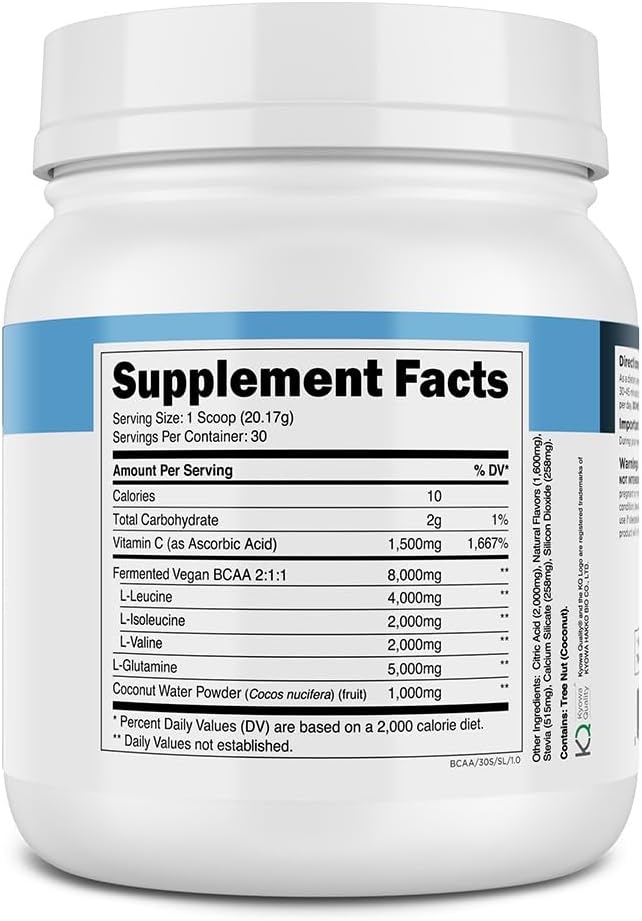 Transparent Labs BCAA Glutamine - Strawberry Lemonade Flavor - 8000 Mg BCAA Powder with L Glutamine - Post Workout Recovery, Muscle Growth, Endurance - 30 Servings