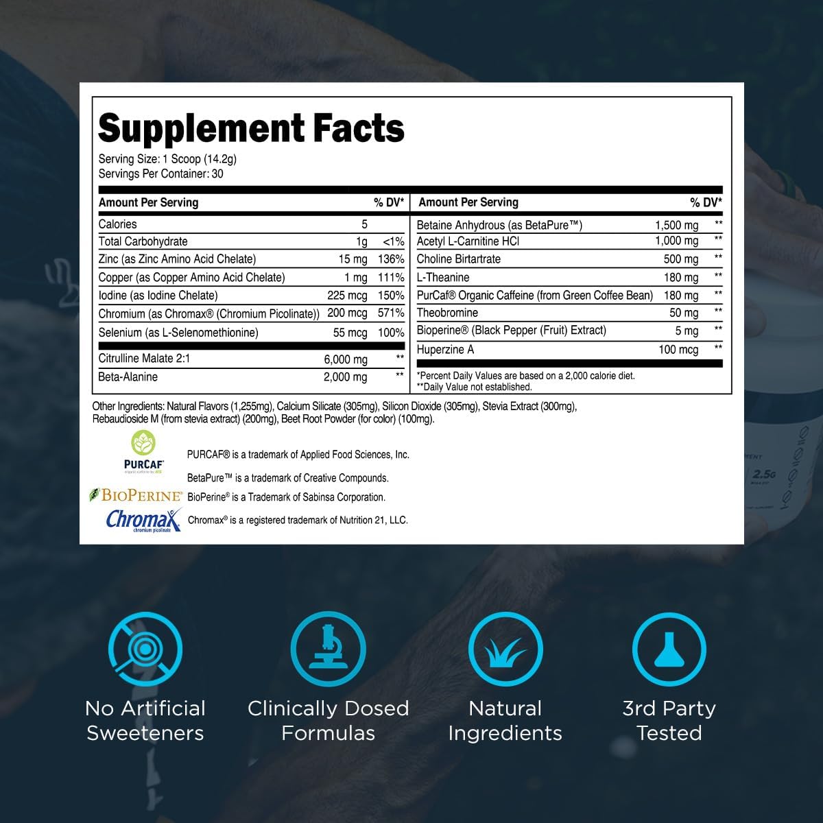Transparent Labs Lean Pre-Workout - Acetyl L-Carnitine & Beta Alanine Powder - Body Recomposition Pre Workout - 30 Servings, Strawberry Lemonade