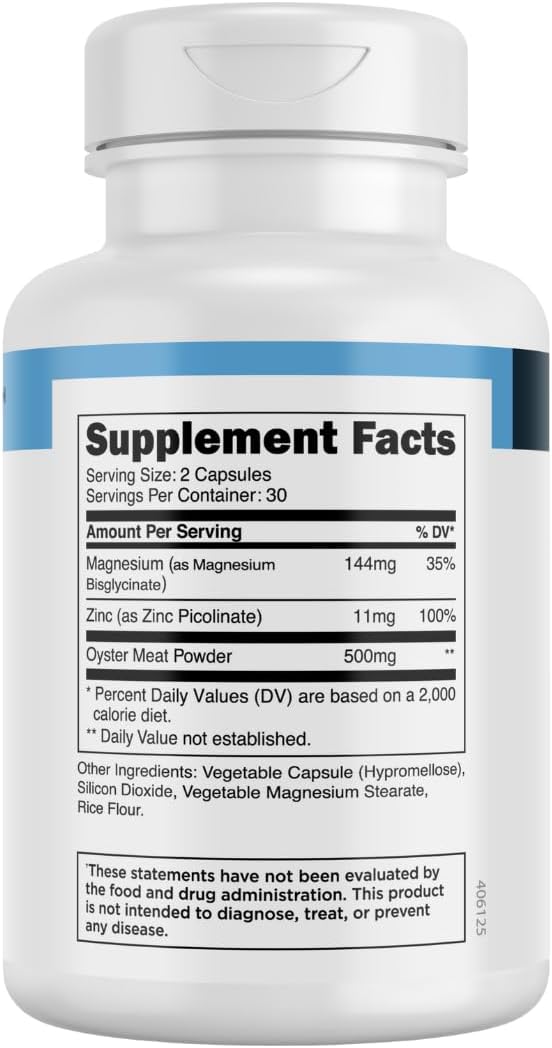 Transparent Labs ZMO - Zinc, Magnesium Glycinate, Oyster Powder Muscle Builder - 60 Capsules for Recovery & Growth
