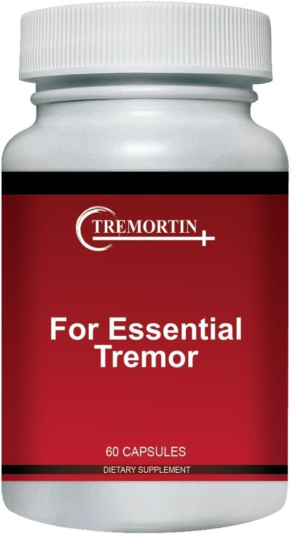Tremortin Herbal Supplement for Essential Tremor Relief - Shaky Hands, Arm, Leg, Voice Tremors - 60 Capsules
