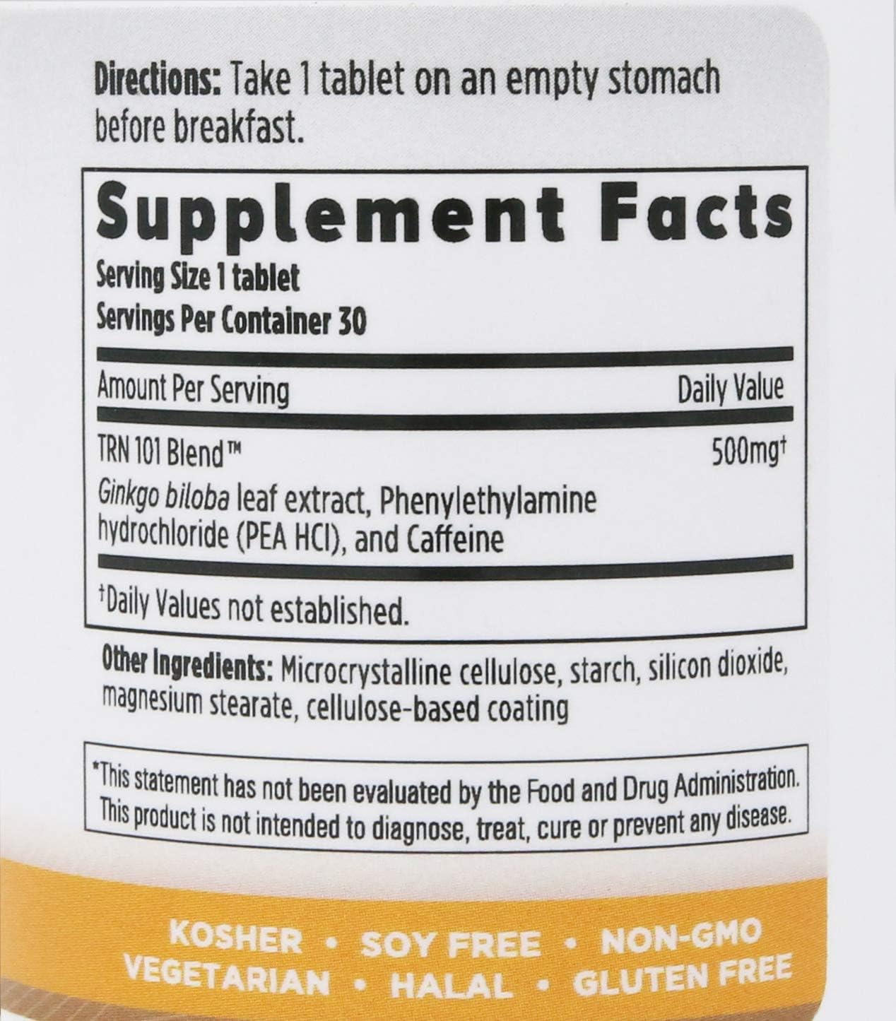 Tri Nutra Cogniben - Natural Cognitive Support Supplement with 30 Tablets