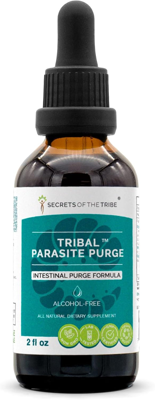 Tribal Parasite Alcohol-Free Herbal Extract Drops with Cranberry, Garlic, Black Walnut 2 oz