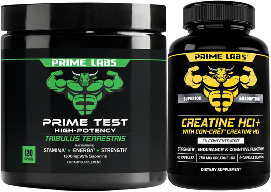 Tribulus Terrestris & Creatine HCl Capsules Combo Pack - 120 ct & 60 ct