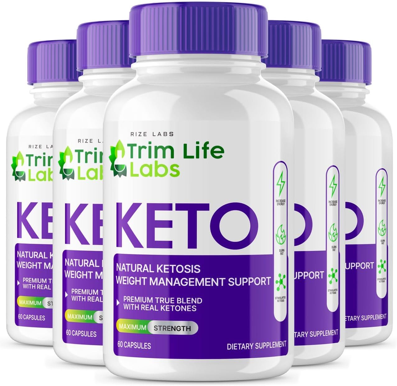 Trim Life Labs Keto Capsules - Maximum Strength Slimming Formula Pills with Keto+ACV - 300 Capsules
