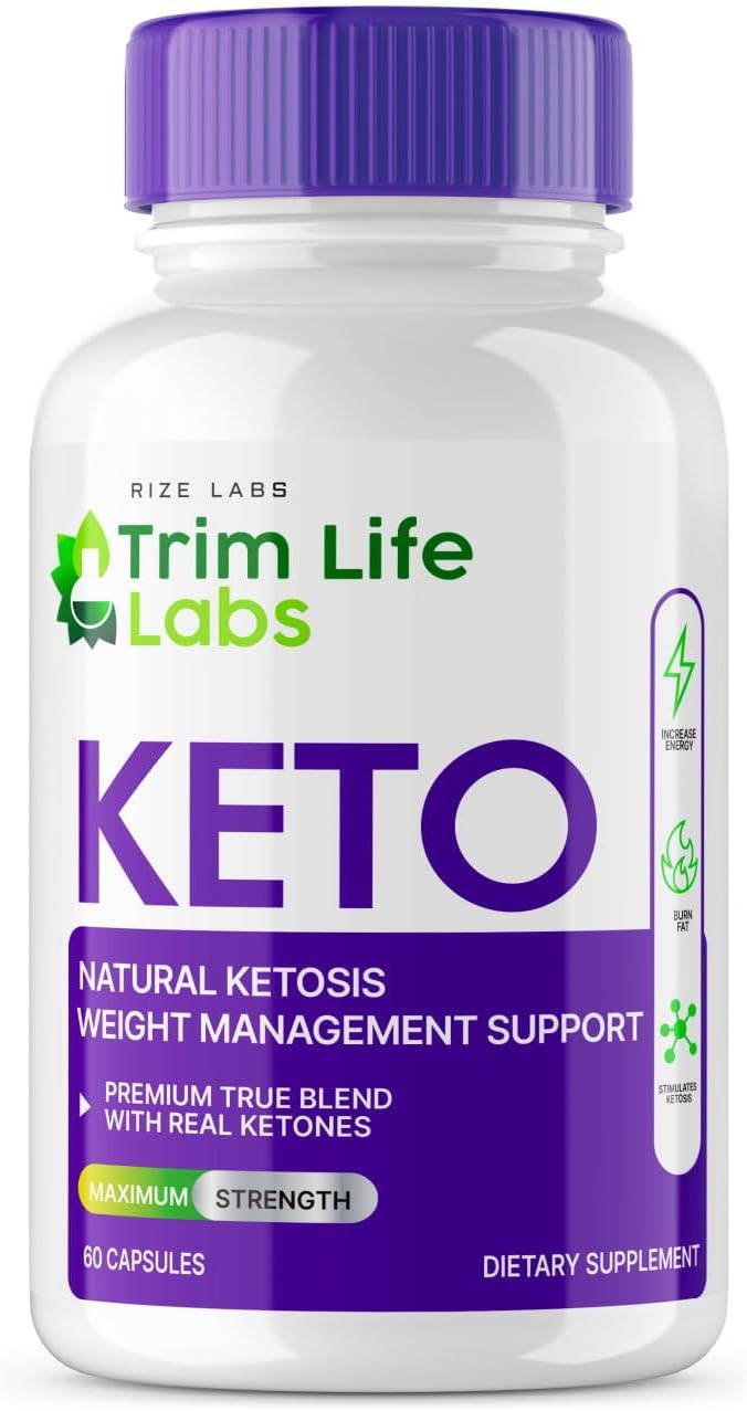 Trim Life Labs Keto Capsules - Maximum Strength Weight Loss Pills with Keto+ACV Formula (60 Capsules)