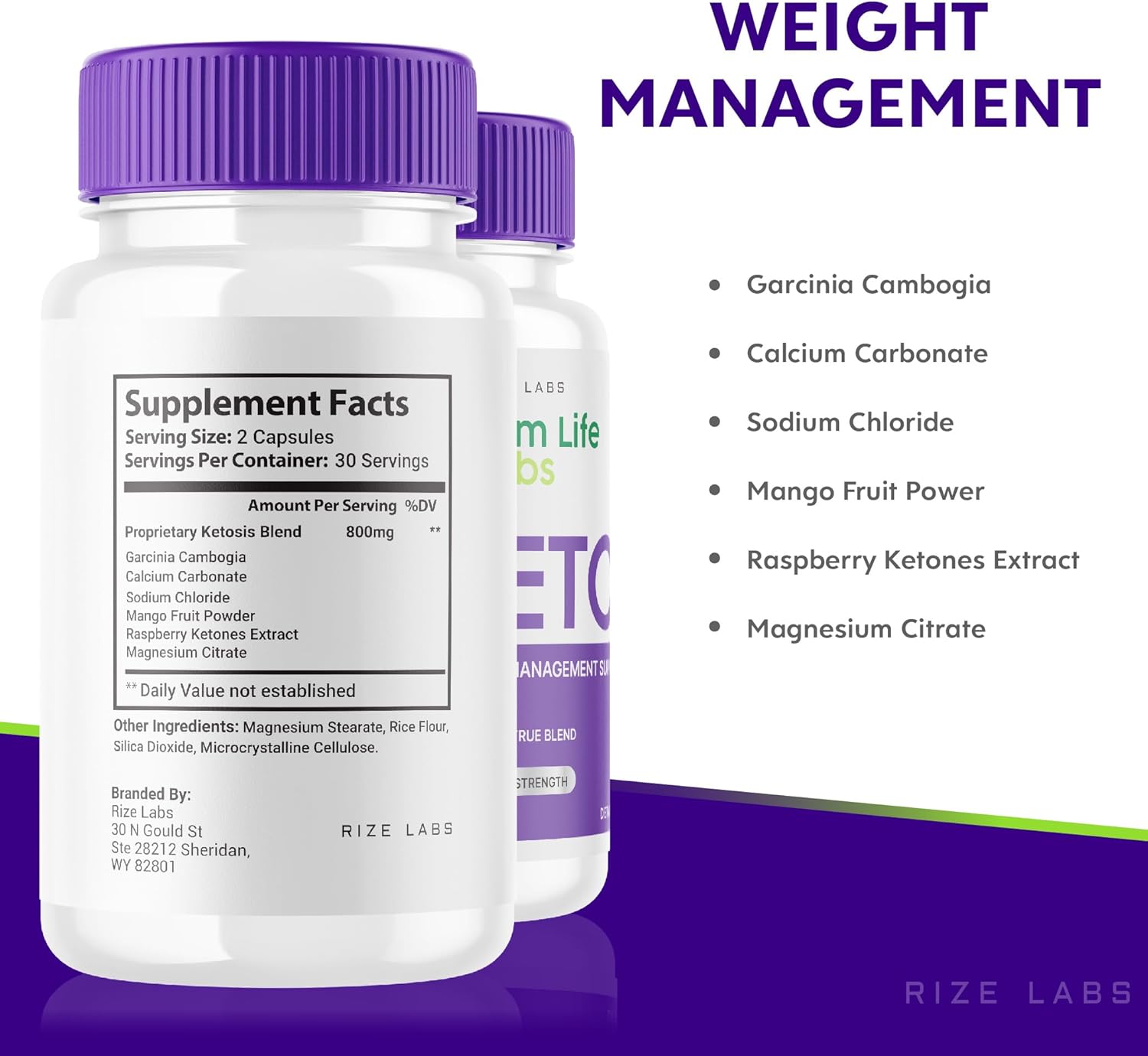 Trim Life Labs Keto Capsules - Maximum Strength Weight Loss Pills with Keto+ACV Formula (60 Capsules)