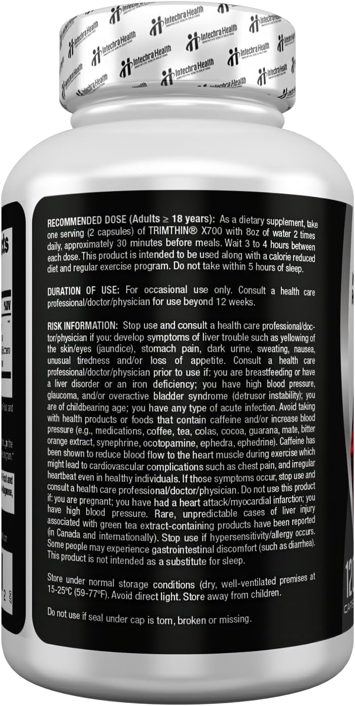 TrimThin® X700 Thermogenic Diet Pills - Maximum Energy Boost - Made in USA - 120 Capsules