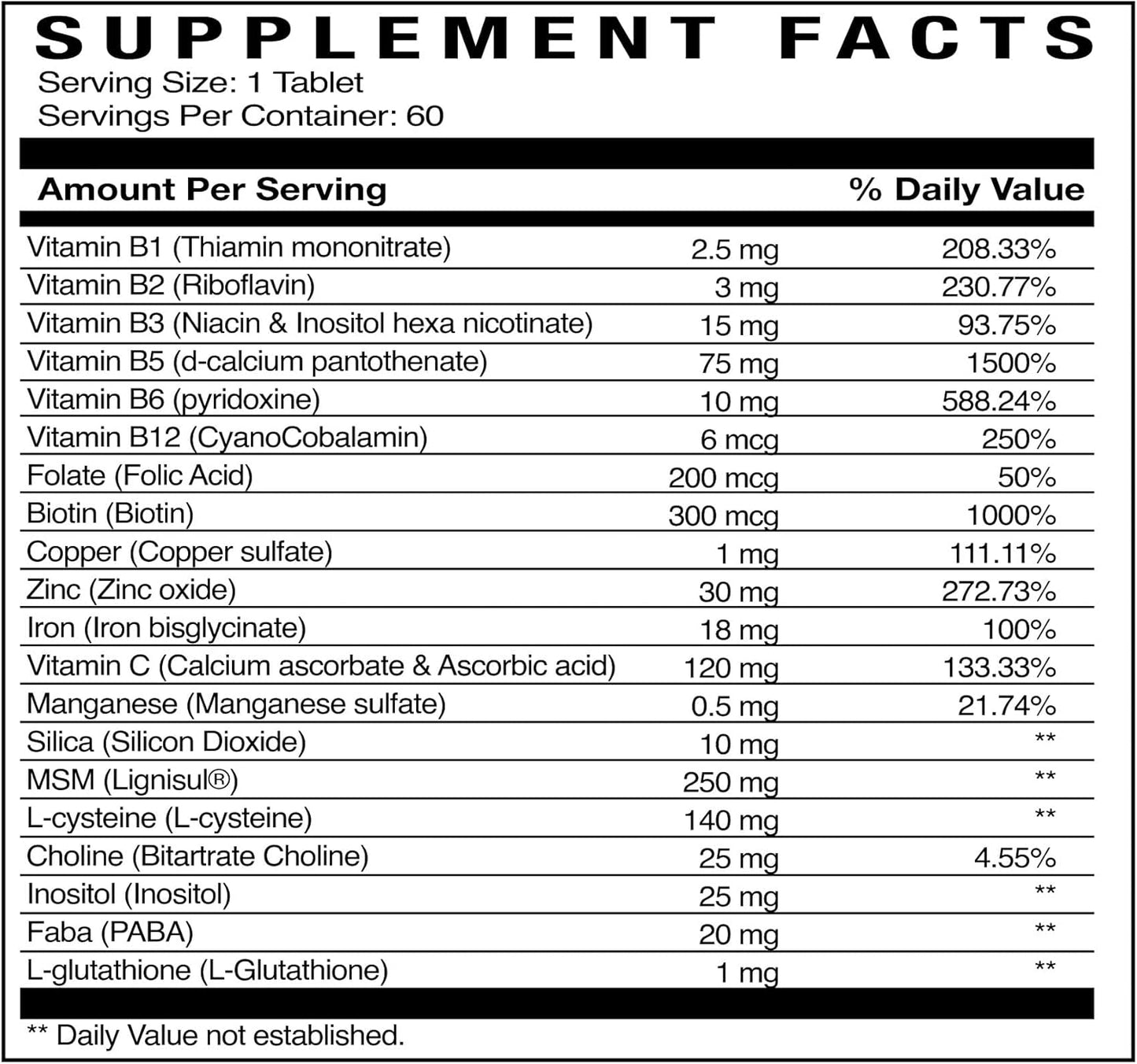 TRIOMEDICA RootZone with MSM: Hair, Skin, & Nails Supplement with 20+ Ingredients - Biotin & MSM, 60 Tablets