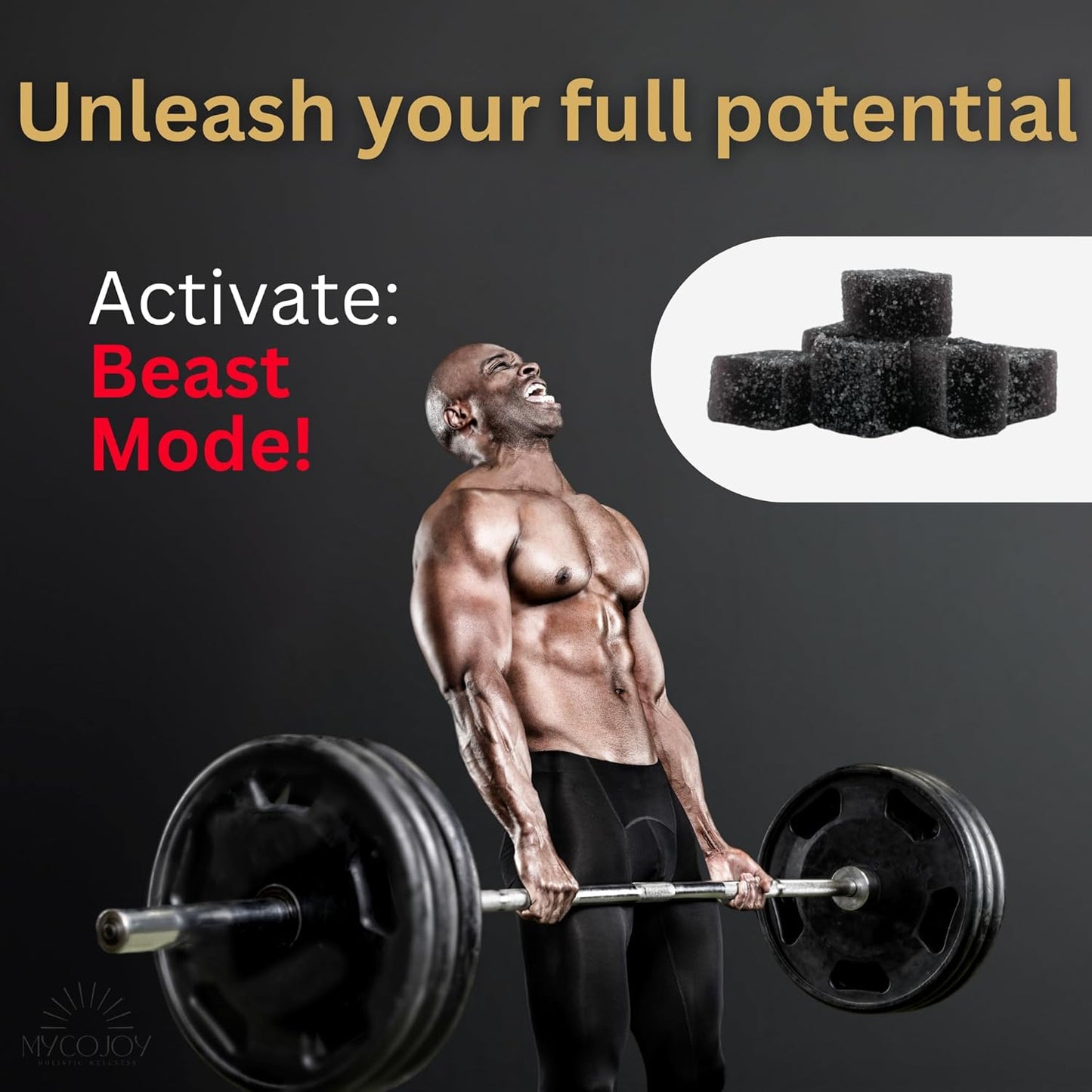 Triple-Action ATP Booster Gummies with Shilajit, Cordyceps, and Creatine for Enhanced Energy and Performance - 60 Sugar-Free Cranberry Flavor Gummies