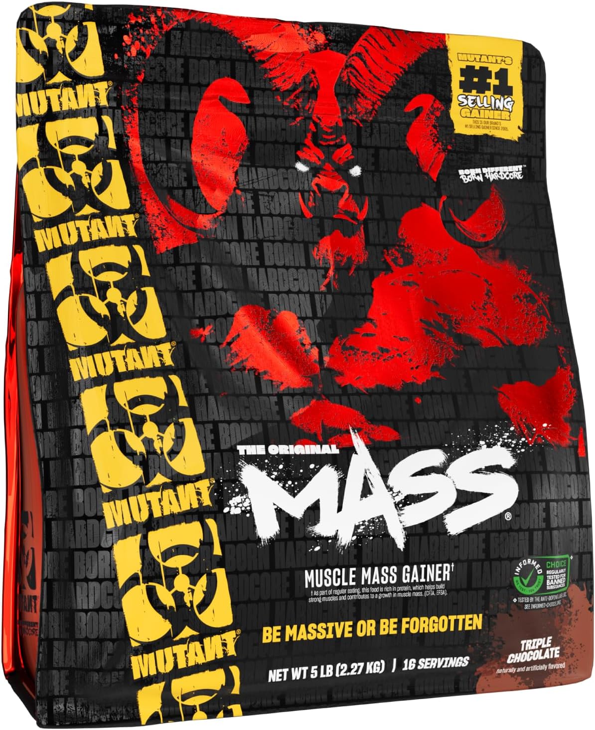 Triple Chocolate Mutant Mass Weight Gainer Protein Powder - High Calorie Mass Gainer for Muscle Gain - 5 lb