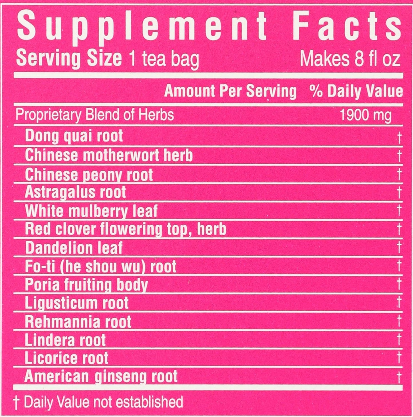 Triple Leaf Tea Sugar Balance and Women's Tonic Herbal Tea Bags, 20 Count Box