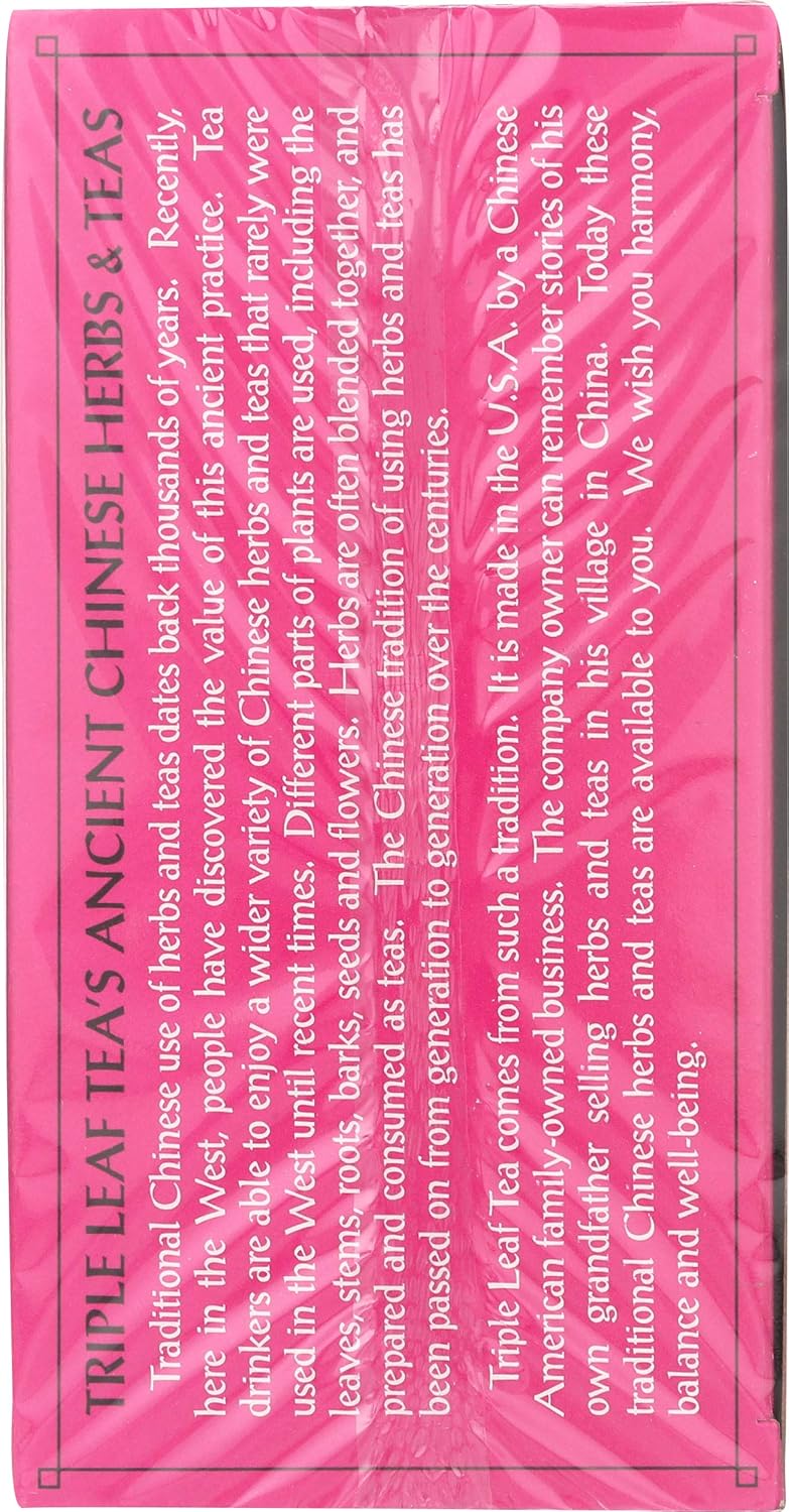 Triple Leaf Tea Sugar Balance and Women's Tonic Herbal Tea Bags, 20 Count Box