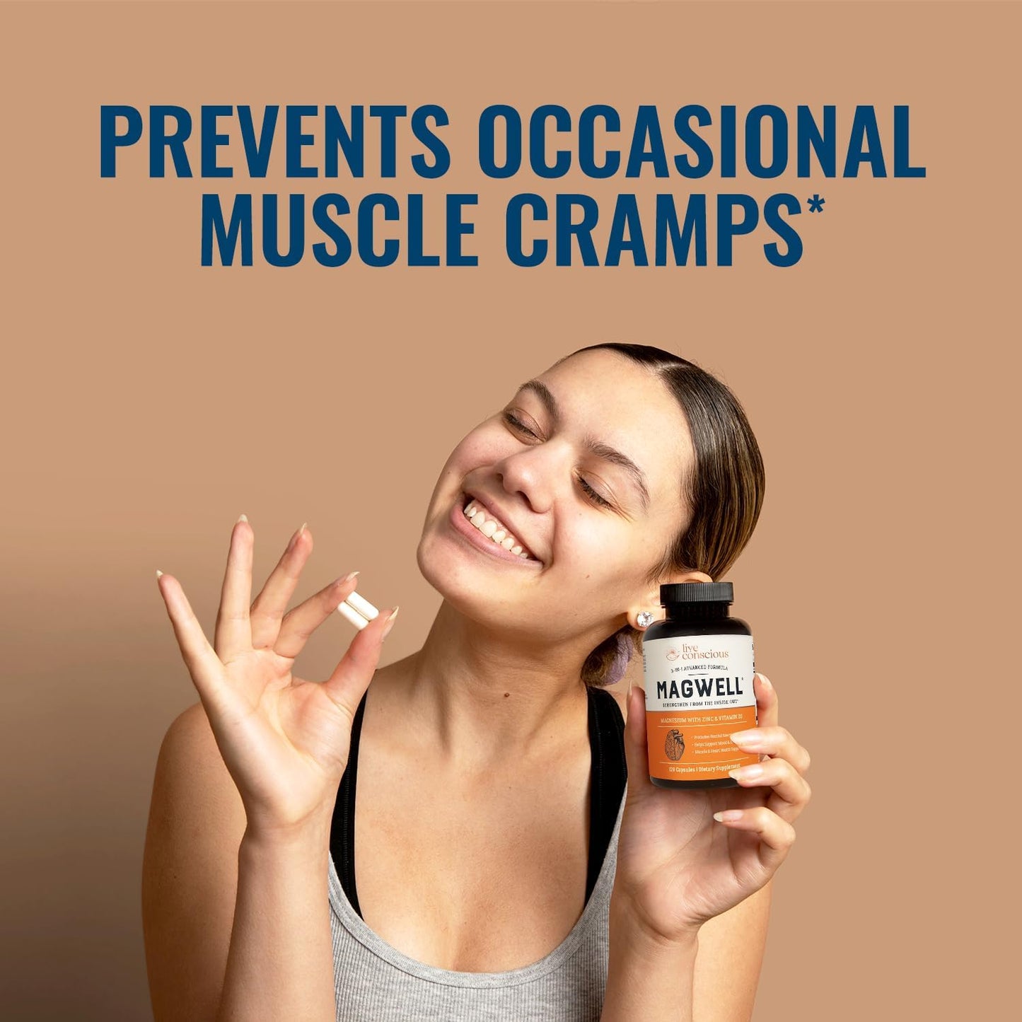 Triple Magnesium, Zinc, & Vitamin D3 Supplement for Sleep, Bone, Heart, & Immune Support - 120 Capsules for Men & Women