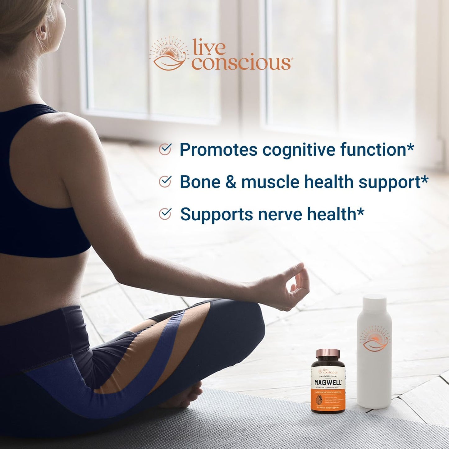 Triple Magnesium, Zinc, & Vitamin D3 Supplement for Sleep, Bone, Heart, & Immune Support - 120 Capsules for Men & Women