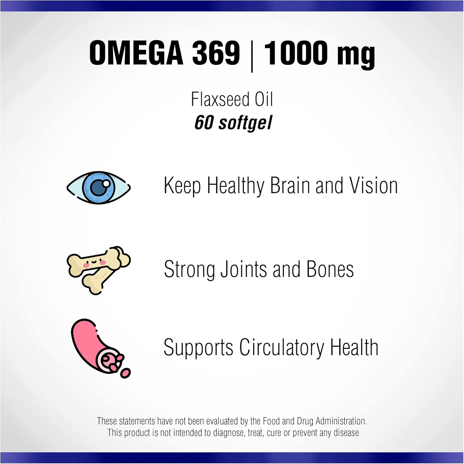 Triple Omega 3 6 9 Flax Seed Oil Softgels - 1000mg Essential Fatty Acids for Heart Health - Natural Systems Omega 369 Supplement for Circulatory Support - 100 Capsules