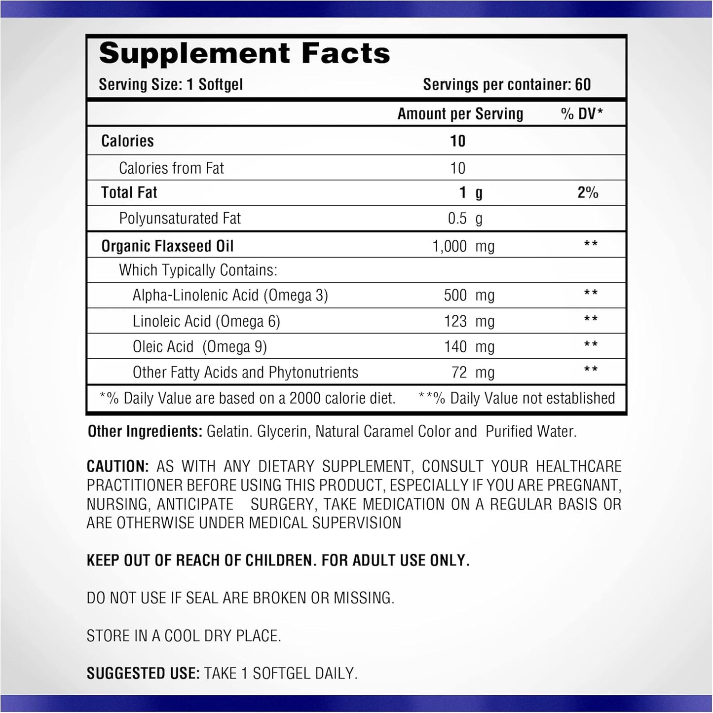 Triple Omega 3 6 9 Flax Seed Oil Softgels - 1000mg Essential Fatty Acids for Heart Health - Natural Systems Omega 369 Supplement for Circulatory Support - 100 Capsules