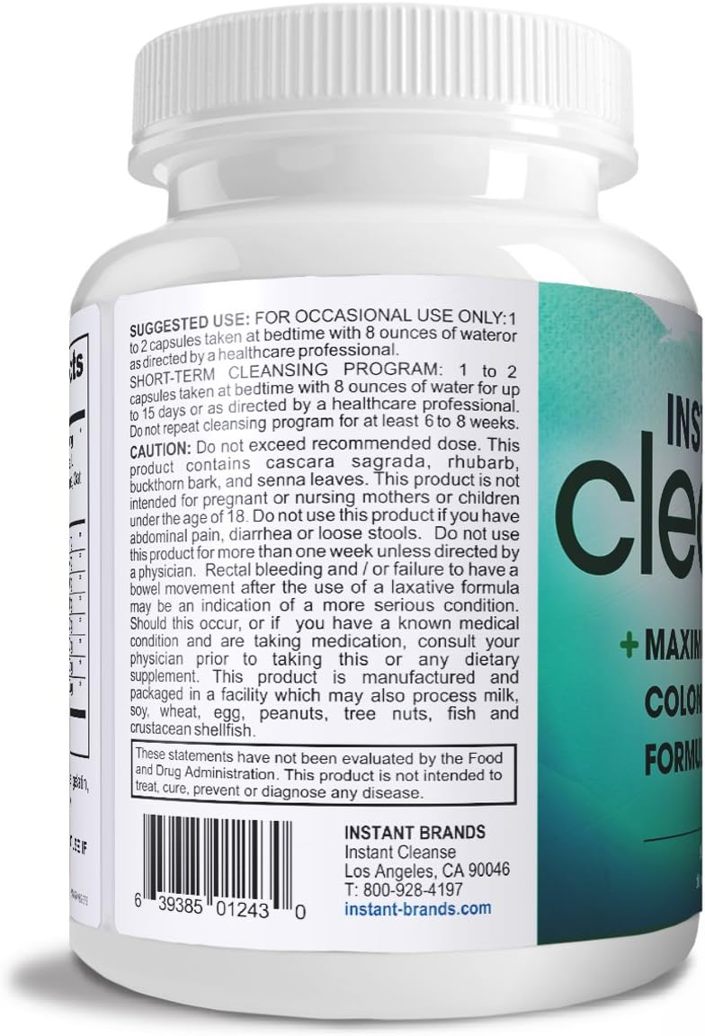 Triple Strength Activated Colon Cleanse for Optimal Colon Health - Instant Brands Cleanse Complete