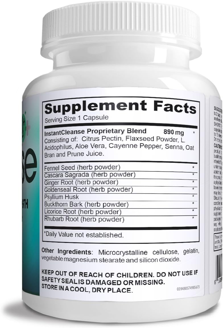 Triple Strength Activated Colon Cleanse for Optimal Colon Health - Instant Brands Cleanse Complete