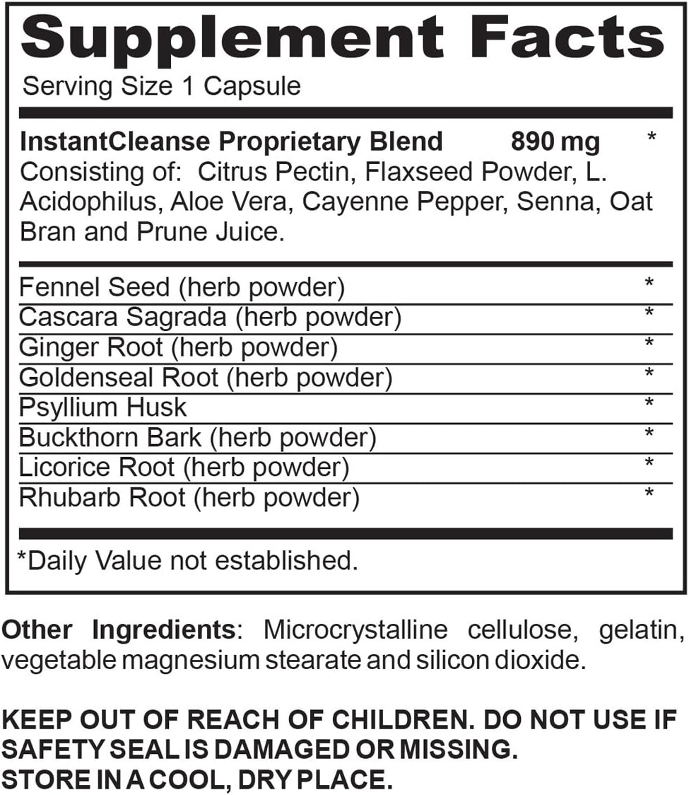 Triple Strength Activated Colon Cleanse for Optimal Colon Health - Instant Brands Cleanse Complete