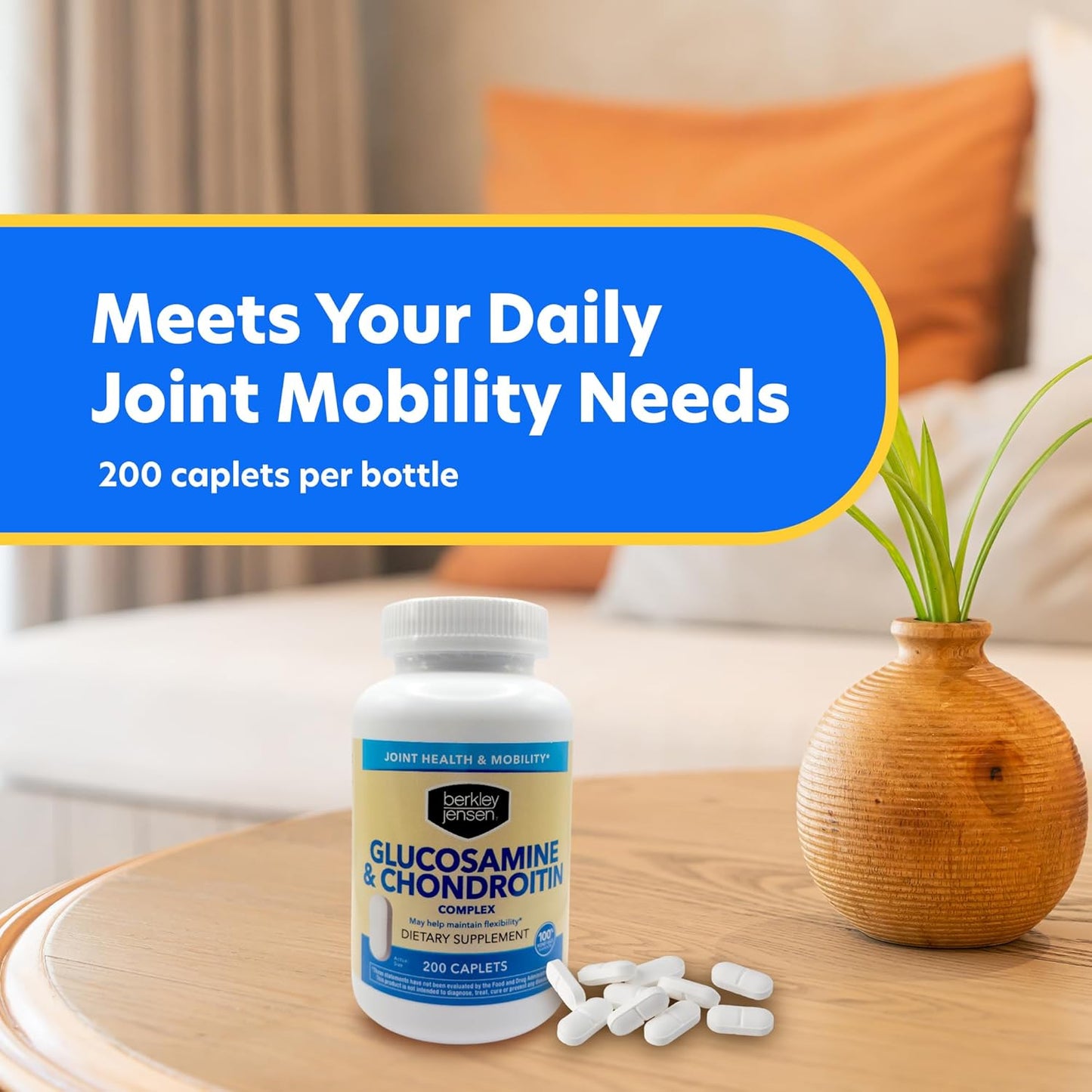 Triple Strength Glucosamine Chondroitin MSM Boswellia Complex - Joint Support Supplement - 200 Caplets
