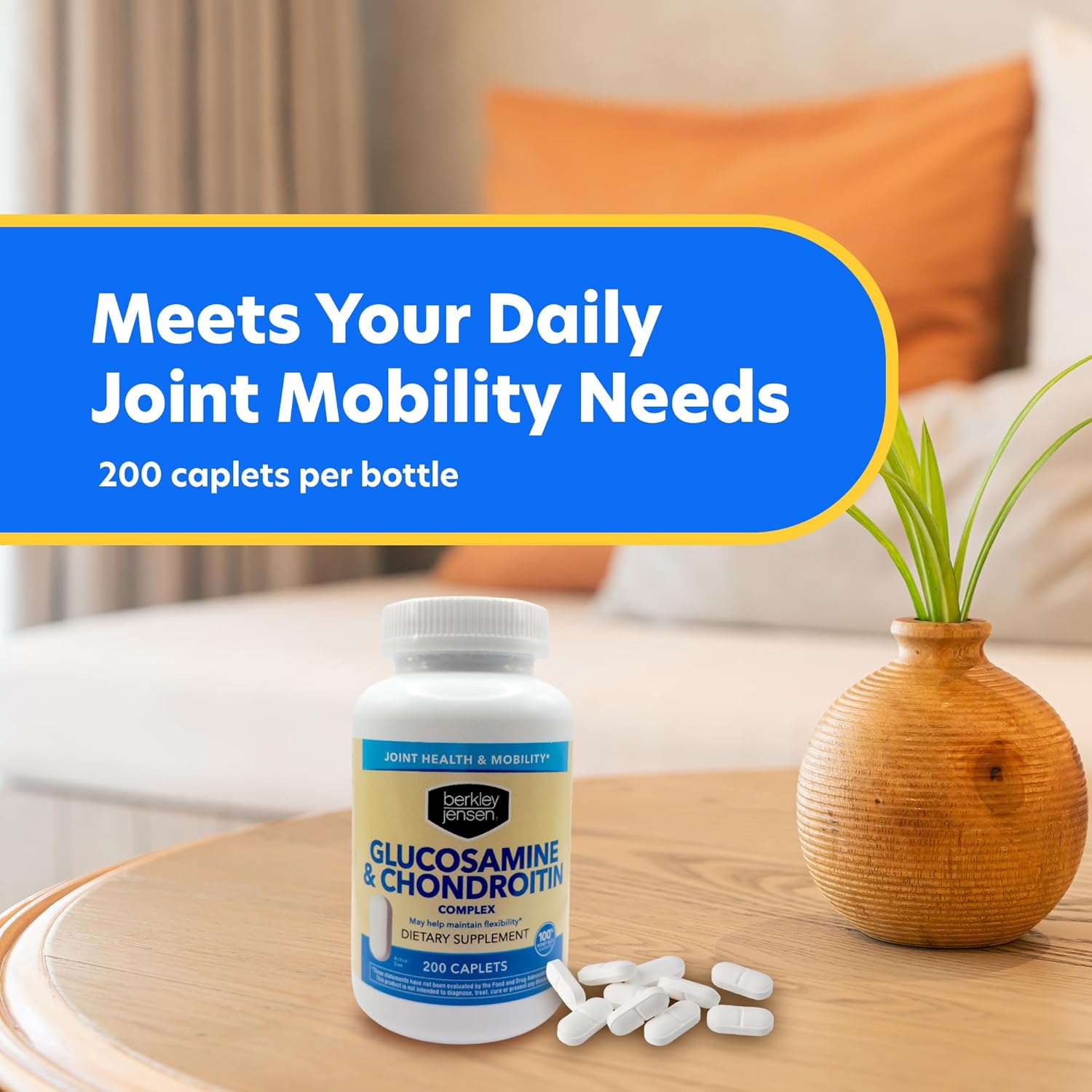 Triple Strength Glucosamine Chondroitin MSM Boswellia Complex - Joint Support Supplement - 200 Caplets