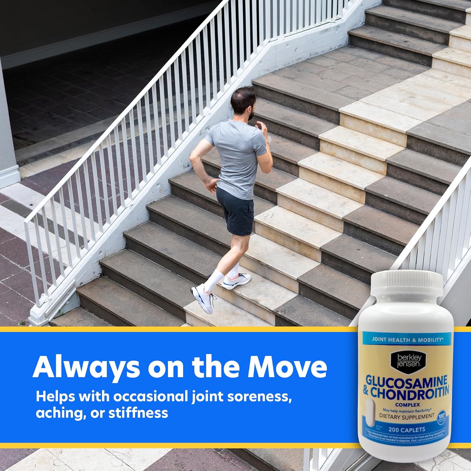 Triple Strength Glucosamine Chondroitin MSM Boswellia Complex - Joint Support Supplement - 200 Caplets