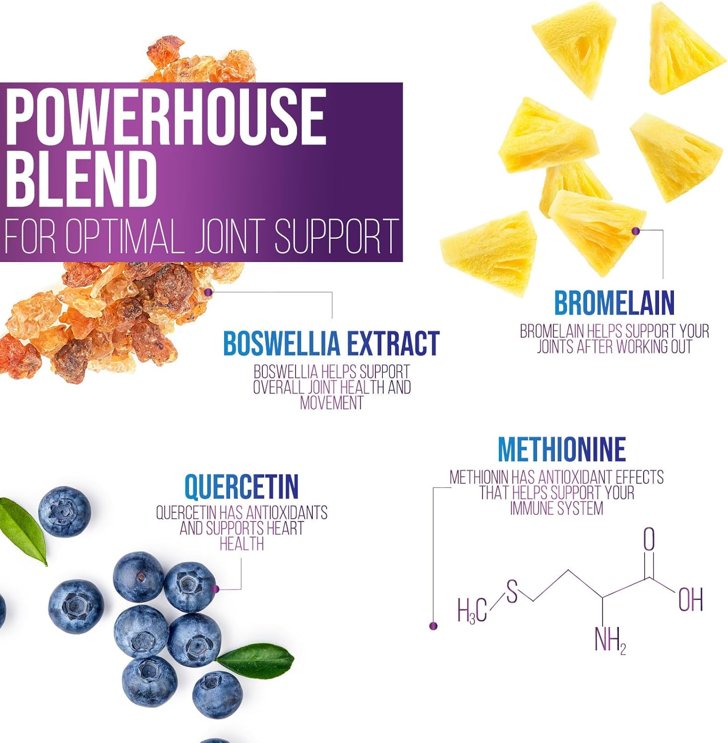 Triple Strength Glucosamine Chondroitin MSM Complex with Turmeric & Boswellia - Joint Support Supplement for Bones, Knees & Mobility - 240 Capsules