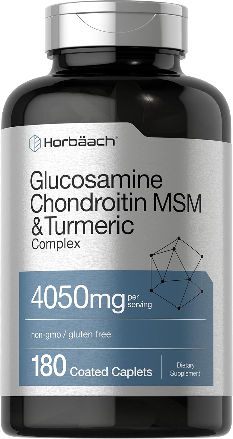 Triple Strength Glucosamine Chondroitin with Turmeric & MSM Caplets - 180 Count