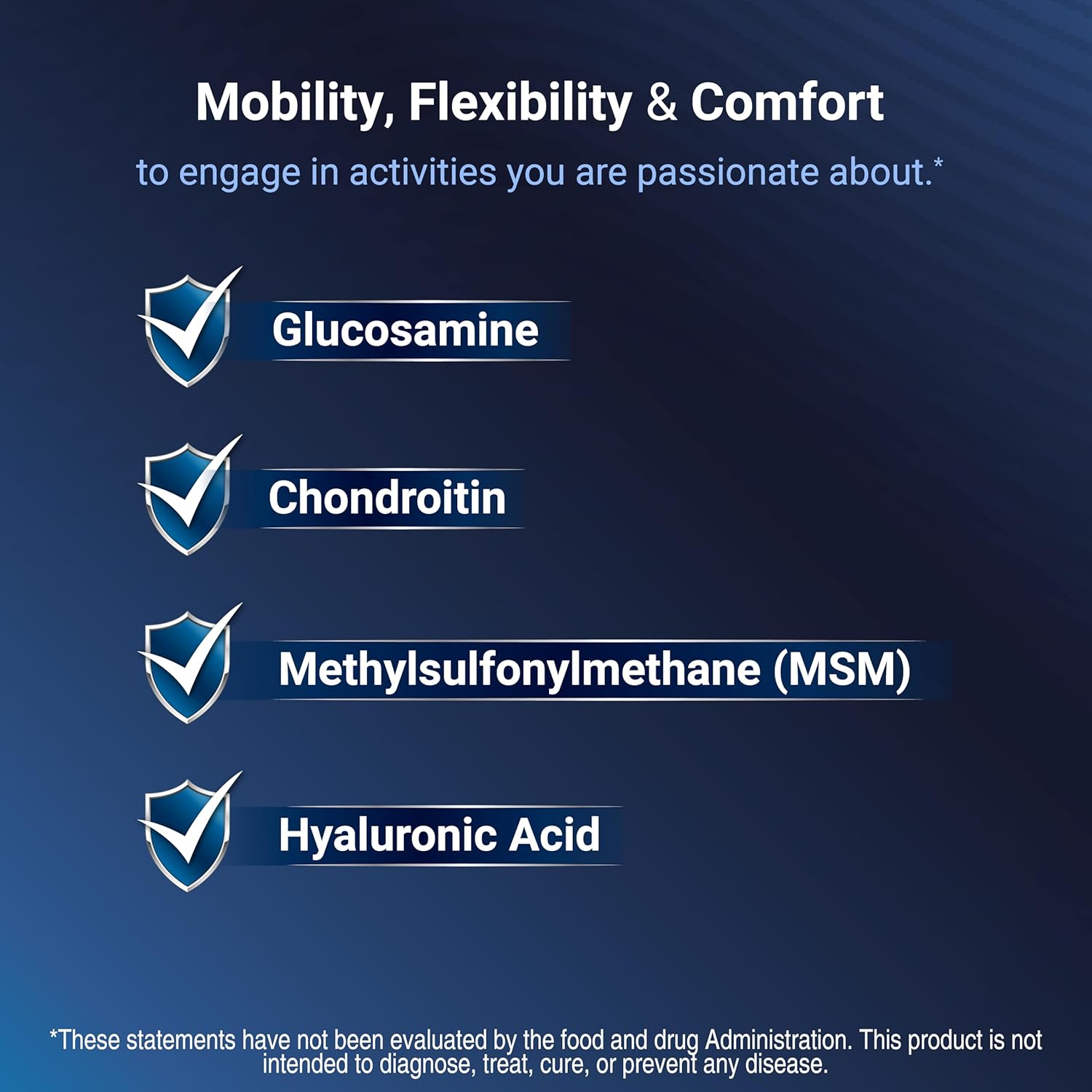 Triple Strength Joint Health Supplement with Glucosamine, Chondroitin, and MSM - 120 Tablets