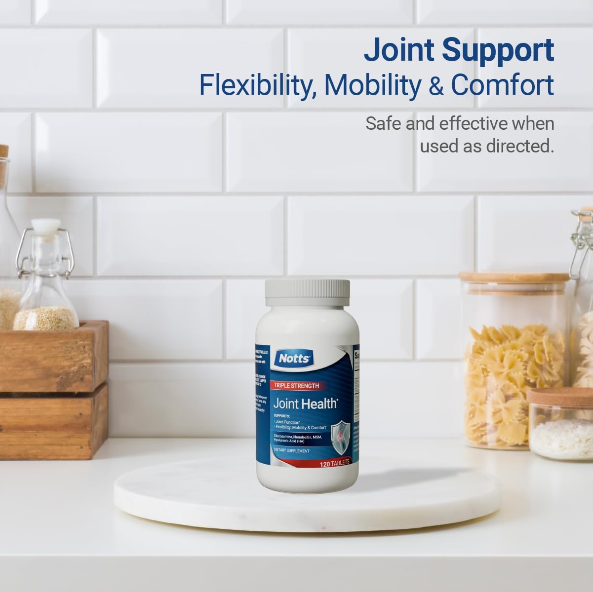 Triple Strength Joint Health Supplement with Glucosamine, Chondroitin, and MSM - 120 Tablets