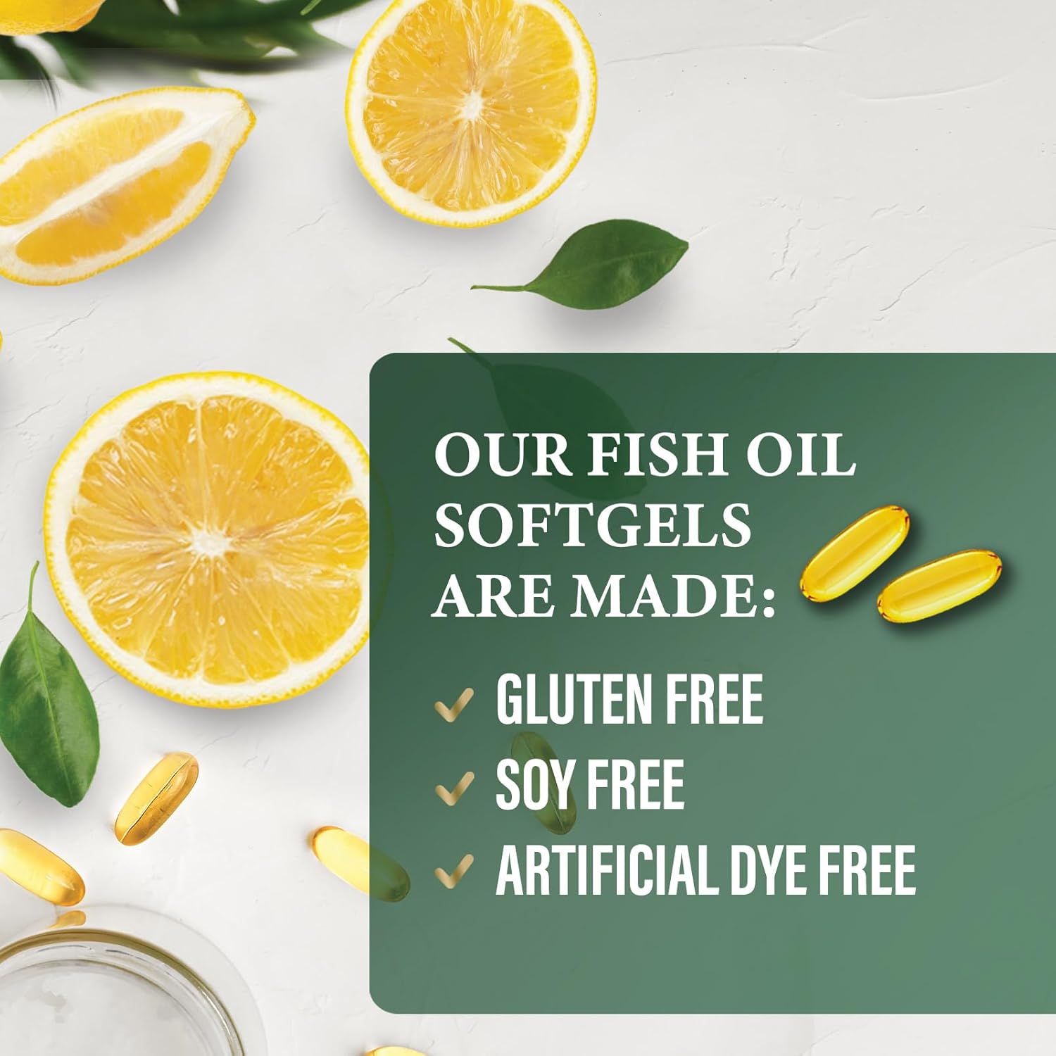 Triple Strength Nature's Peak Fish Oil Supplement - 2400 mg Omega 3 with EPA & DHA Fatty Acids for Heart Support - Burpless 60 Day Supply - 120 Softgels