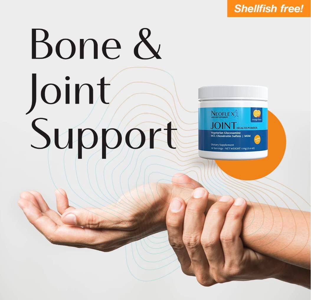 Triple Strength Neoflex Bone & Joint Health Powder Supplement with MSM, Glucosamine, & Chondroitin - 30 Scoops