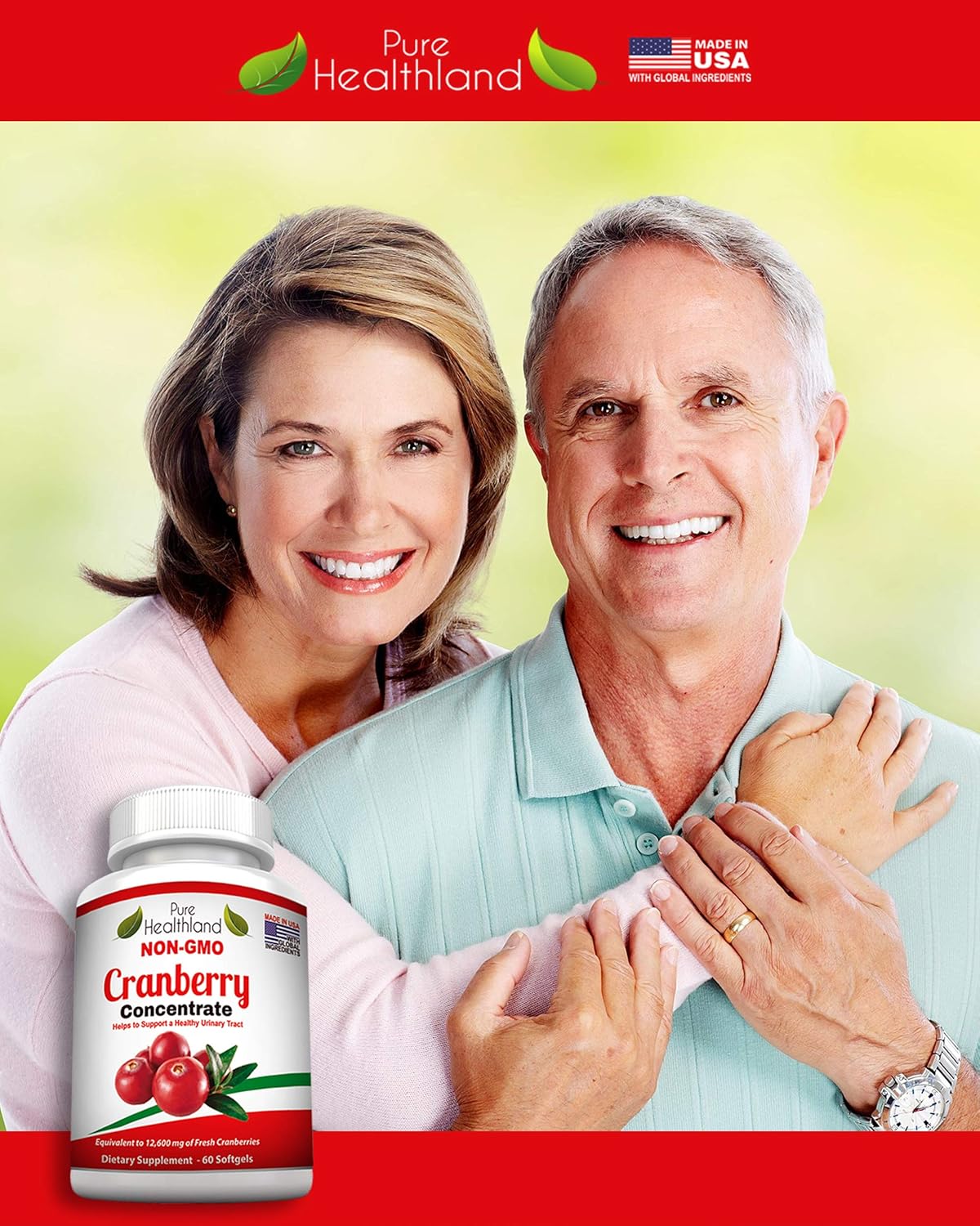 Triple Strength NON GMO Cranberry Concentrate Supplement Pills for UTI - 12600mg Concentrated Cranberries - Easy to Swallow Softgels - 1 Bottle