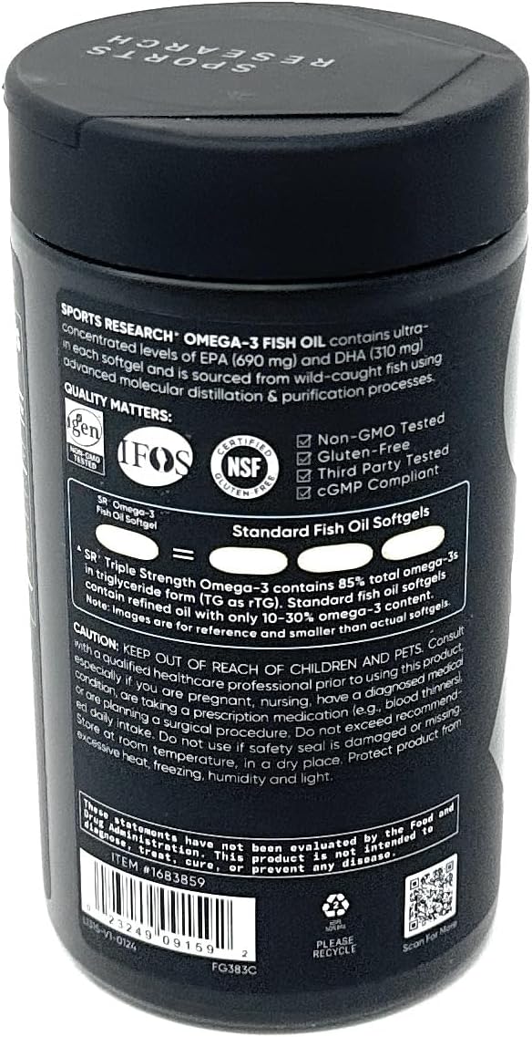 Triple Strength Omega-3 Fish Oil Softgels - 150 Count