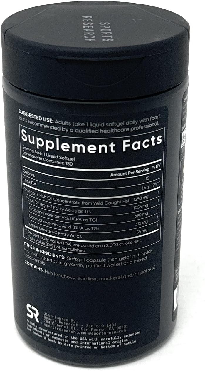 Triple Strength Omega-3 Fish Oil Softgels - 150 Count