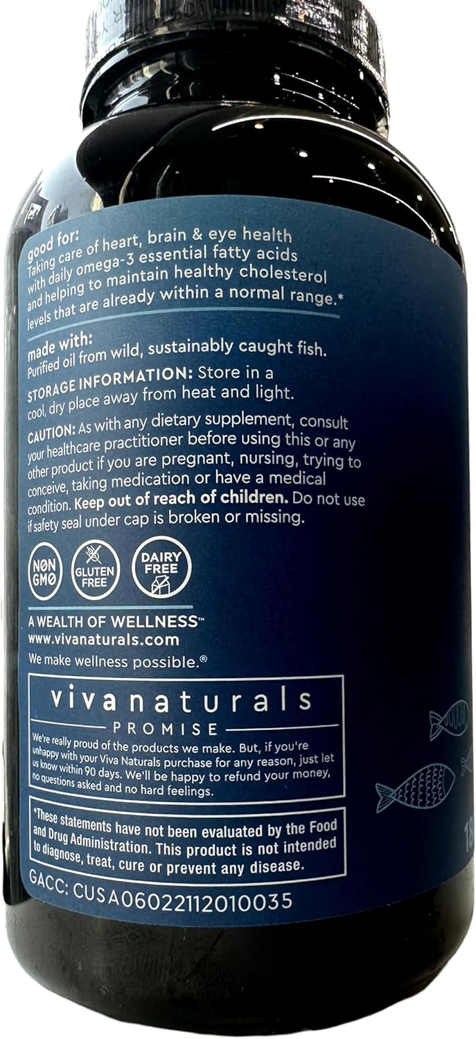 Triple-Strength Omega-3 Fish Oil Softgels - 2500 mg with EPA, DHA & DPA - Enhanced Absorption - 180 Count