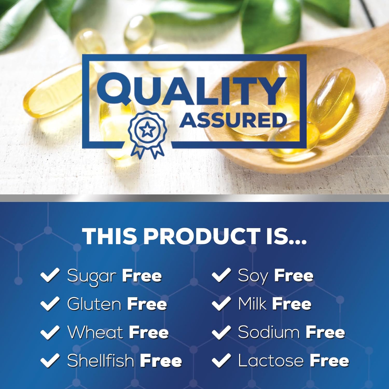 Triple Strength Omega-3 Fish Oil Supplement - 2400mg, EPA & DHA Fatty Acids, Immune, Heart & Brain Health Support - Wild Caught, Non-GMO, Lemon Flavor - 180 Softgels