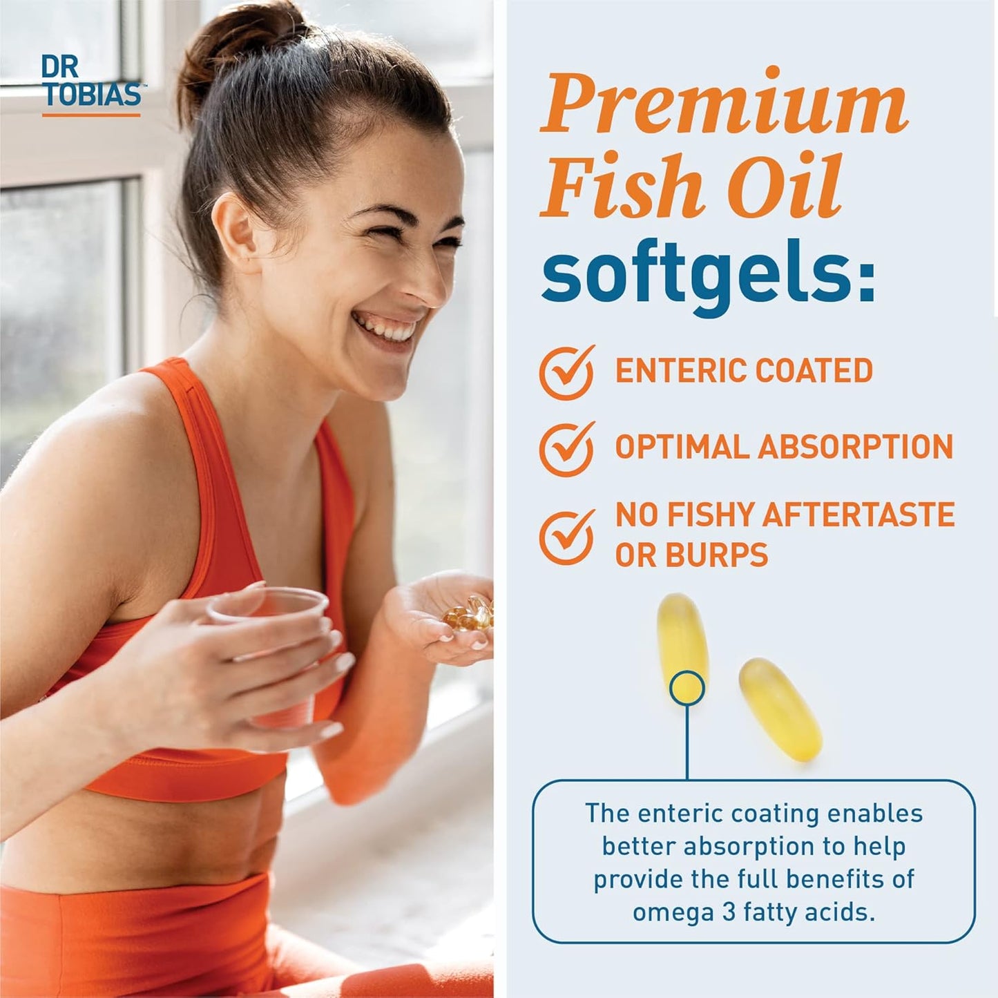 Triple Strength Omega 3 Fish Oil Supplements for Heart, Brain & Immune Support - 90 Softgels