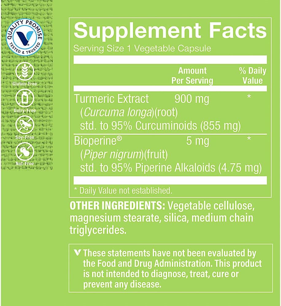 Triple Strength Turmeric with Curcumin 900mg - Supports Joint Mobility, Antioxidant Benefits - 5mg Bioperine for Nutrient Absorption - 240 Capsules