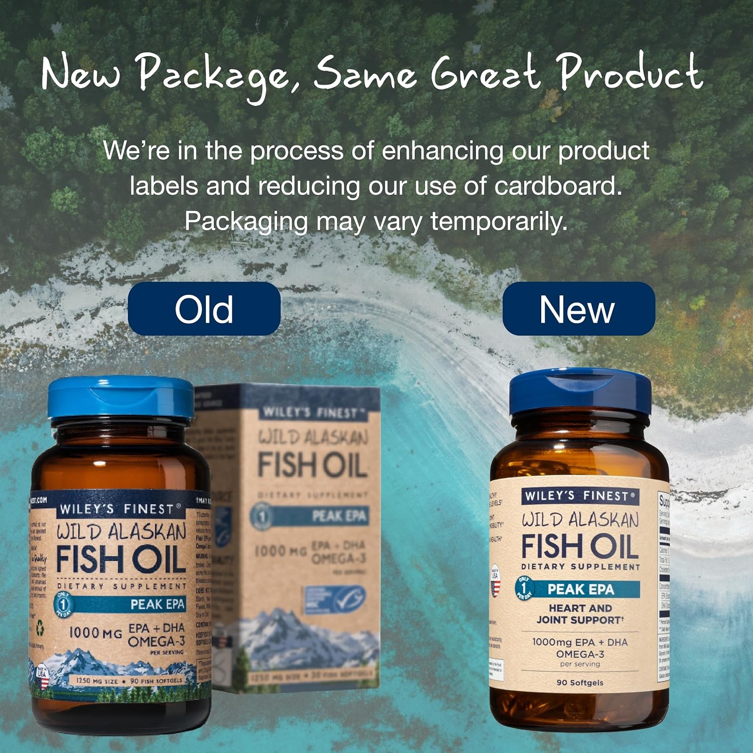 Triple Strength Wild Alaskan Fish Oil Softgels - Peak EPA and DHA - 1000mg Omega-3s - 90 Servings