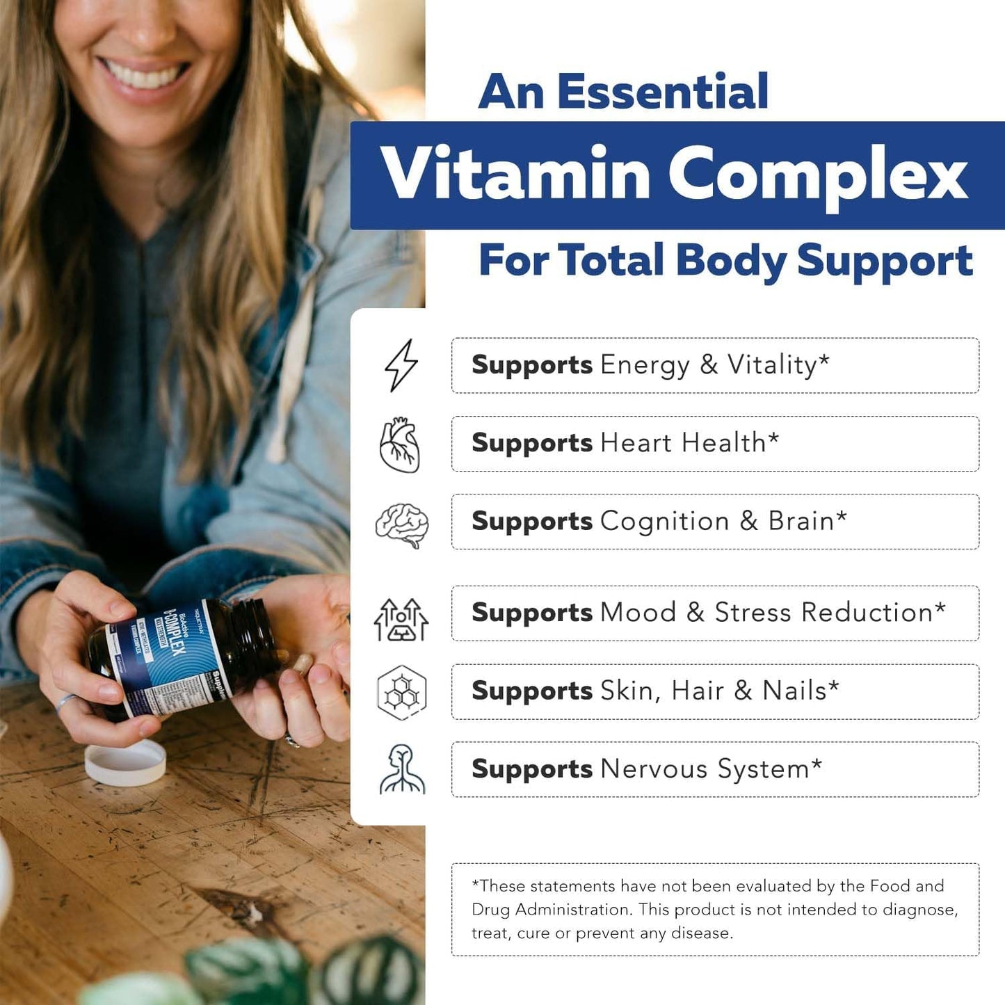 Triquetra Health BioActive B Vitamin Complex - Methylated with Methylfolate & B12 - BenfoPure® B1 & Pantesin® B5 - 60 Servings