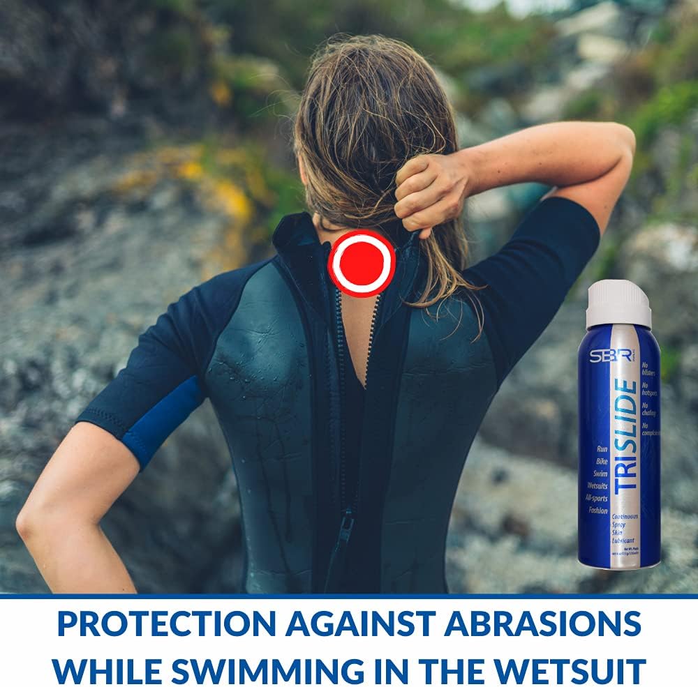 TRISLIDE Anti-Chafe Spray Lubricant for Skin Protection - Prevents Chafing and Blisters, Long-Lasting Comfort - 1 Pack