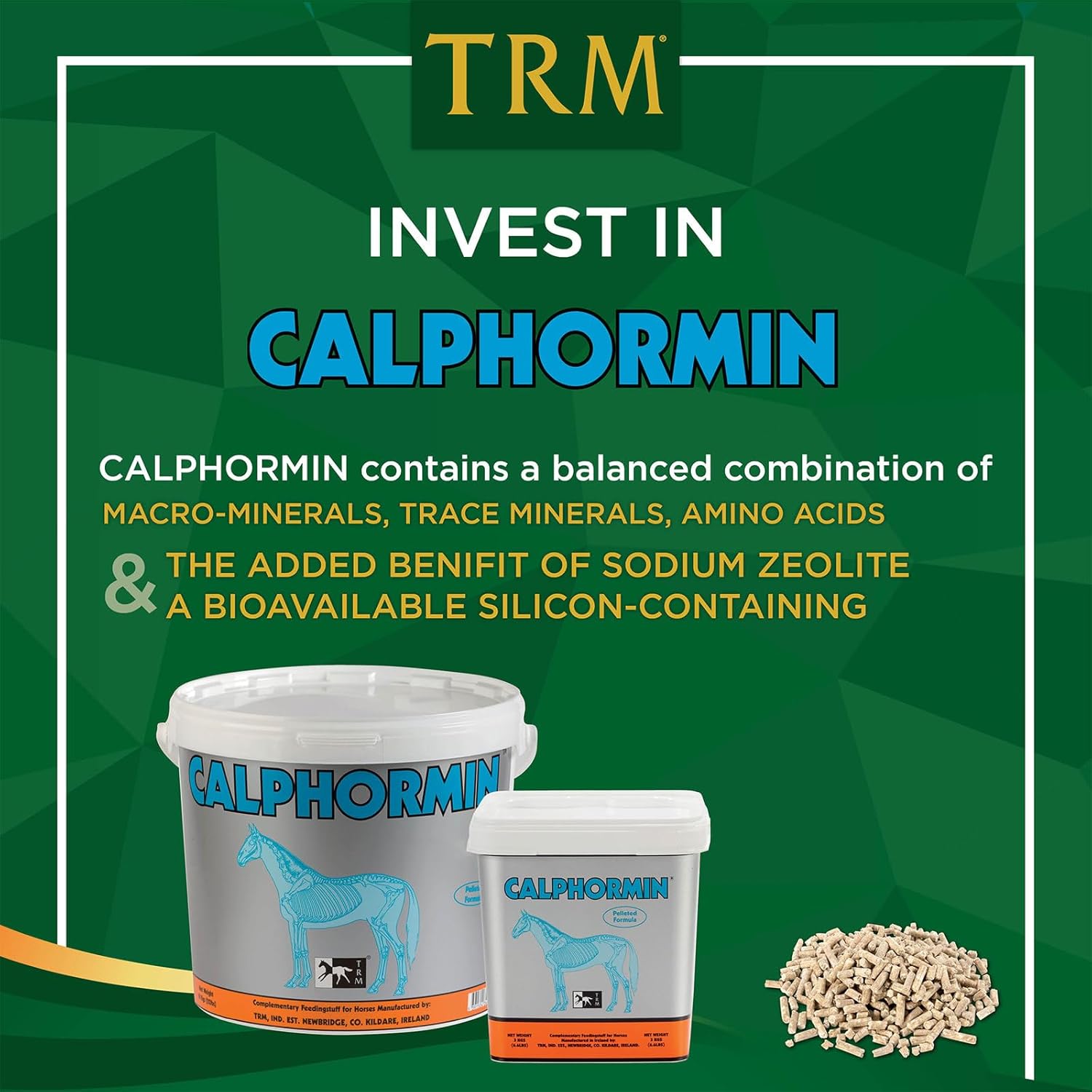 TRM Calphormin Nutrient-Rich Horse Supplement for Young Horses - 6.6 lb Bucket