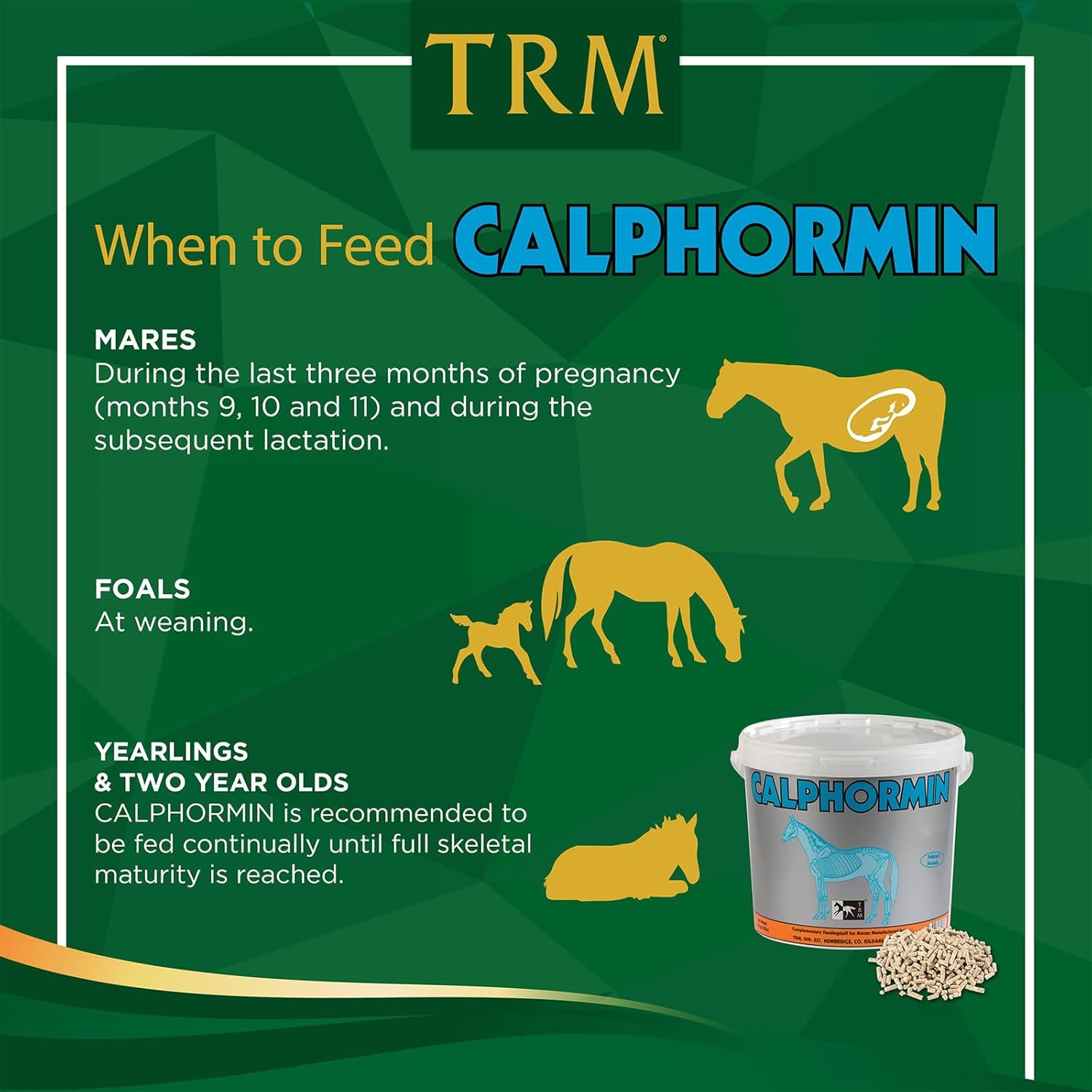 TRM Calphormin Nutrient-Rich Horse Supplement for Young Horses - 6.6 lb Bucket