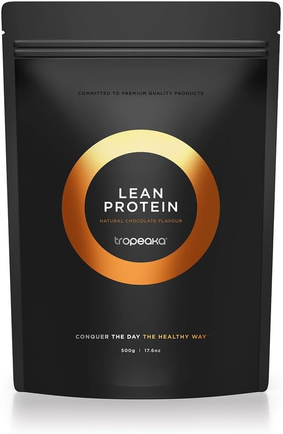 Tropeaka Chocolate Lean Plant Based Protein Powder - Vegan Protein for Men & Women, Gluten & Dairy Free - 17.6oz