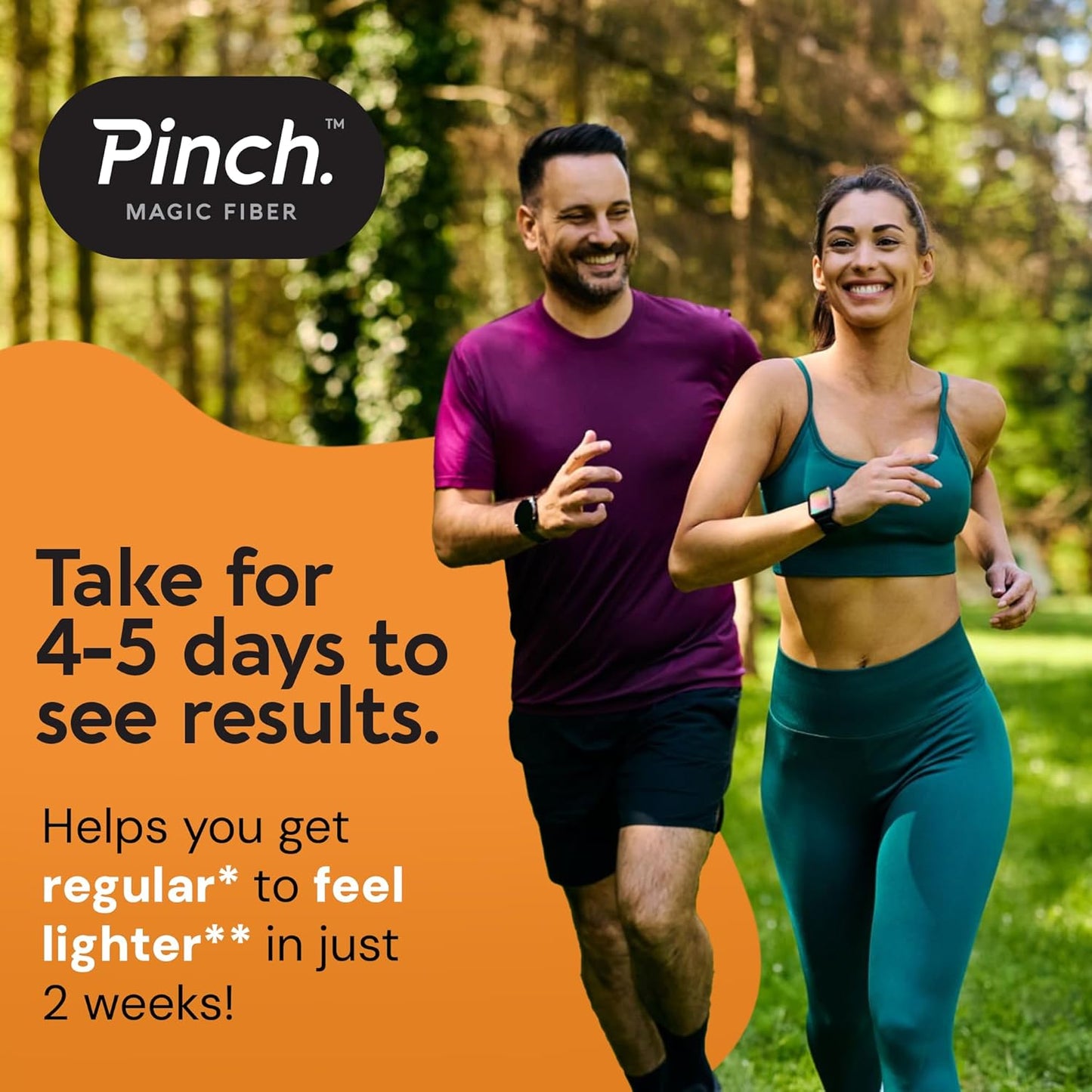 Tropical Flavored Psyllium Husk Fiber Powder for Digestive Health - Keto & Vegan Friendly - 28-Day Supply