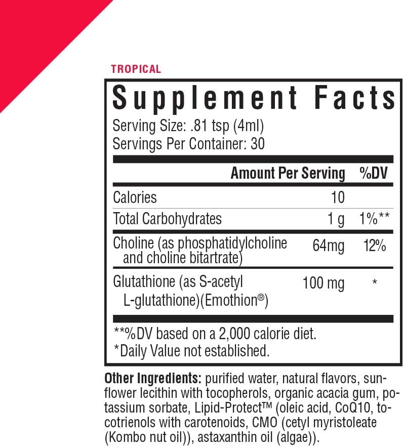 Tropical Optimal Liposomal Glutathione for Immune, Liver & Anti-Aging Support - 4 oz